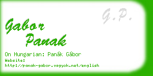 gabor panak business card