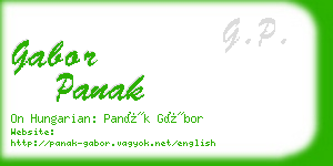 gabor panak business card